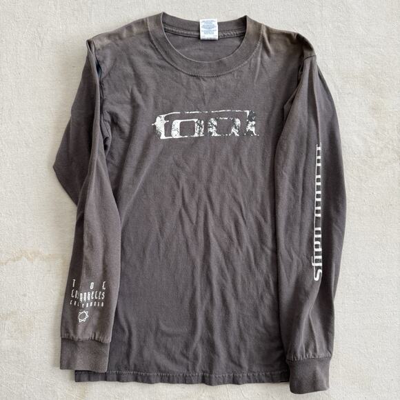 Vintage 90s Tool Los Angeles 10000 Days Long Sleeve Shirt S Tour Gray Industrial - Picture 1 of 9